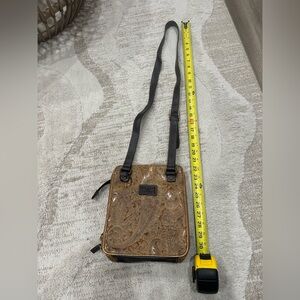 Relic Tan and Brown Paisley Crossbody Bag